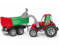 Traktor s čelním nakladačem a přívěsem BRUDER 20116 Traktor s čelním nakladačem a přívěsem BRUDER 20116
