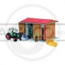 Model stodoly s figurkou a Fendtem 209S - Bruder Model stodoly s figurkou a Fendtem 209S - Bruder