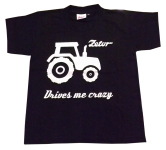 Dětské černé tričko ZETOR - vel. 122/128