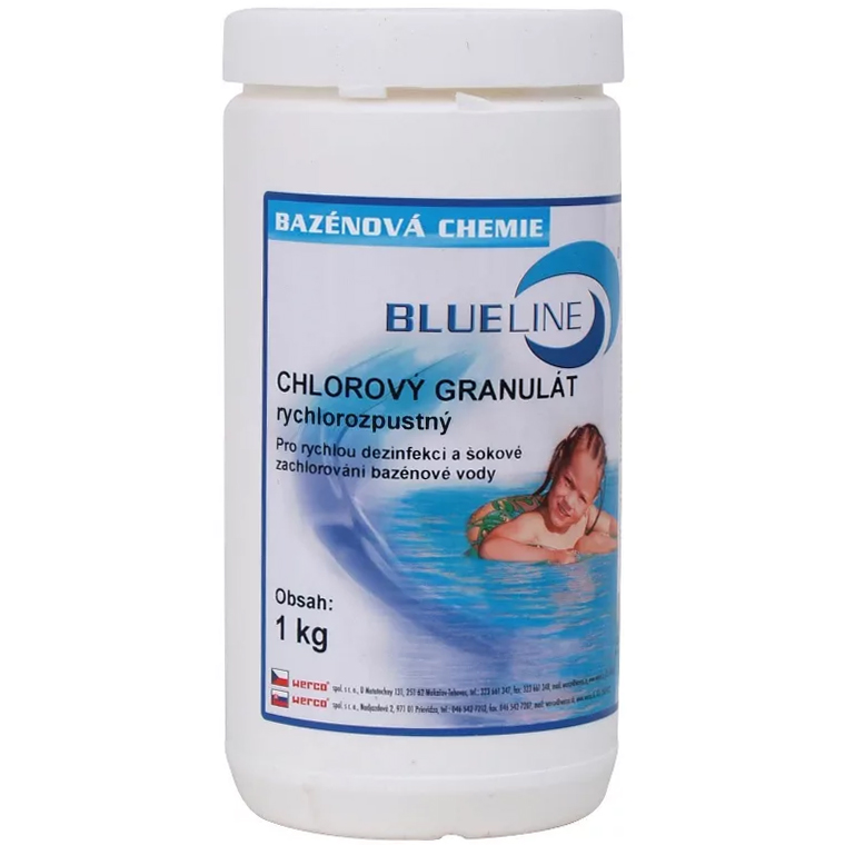Granulát chlorový rychlorozpustný 1 kg BLUE LINE 501601