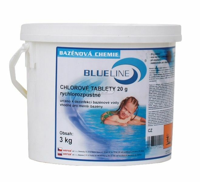 Tablety chlorov rychlorozpustn 3 kg Blue Line 504603
